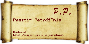 Pasztir Petrónia névjegykártya